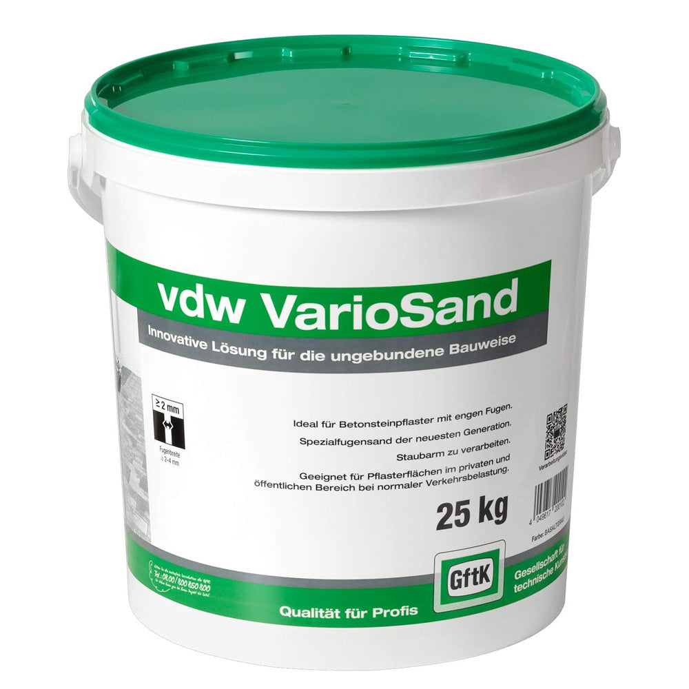 GftK vdw Variosand 25 kg-Eimer Basaltgrau